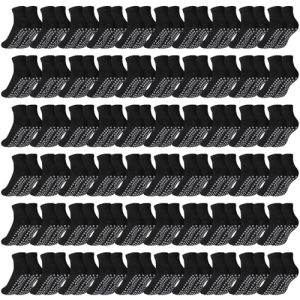 60 Pairs Yoga Socks Anti Skid Pilate Socks Hospital Non Slip Anklets with Grips for Women Pilates