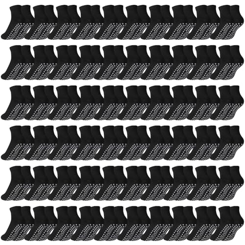 60 Pairs Yoga Socks Anti Skid Pilate Socks Hospital Non Slip Anklets with Grips for Women Pilates