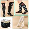 6 Pairs Plus Size Compression Socks for Women Wide Calf Extra Large Knee High Support for Travel Yoga Running Circulation