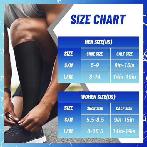 3 Pairs Compression Socks for Women & Men 15-20 mmHg,Best Support for Cycling Athletic Hiking Running