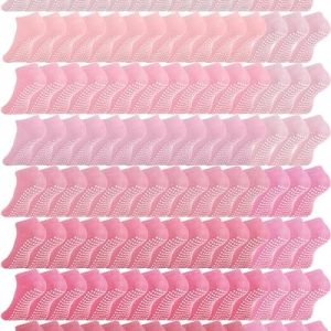60 Pairs Grip Anti Yoga Socks Non Slip Pilates Socks Bulk Anti Skid Barre Ballet Socks for Women Elderly Hospital