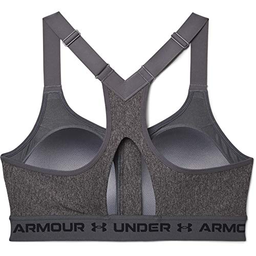 Women's High Crossback Heather Zip Bra