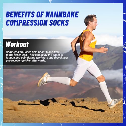 3 Pairs Compression Socks for Women & Men 15-20 mmHg,Best Support for Cycling Athletic Hiking Running