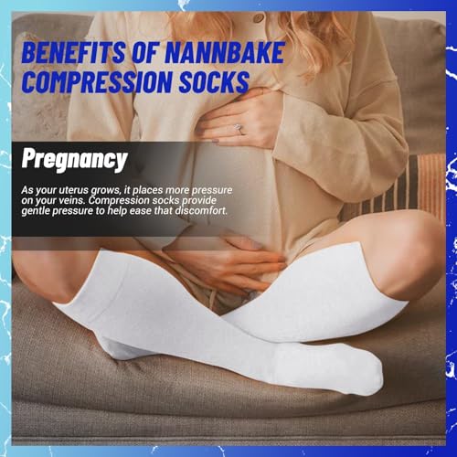 3 Pairs Compression Socks for Women & Men 15-20 mmHg,Best Support for Cycling Athletic Hiking Running