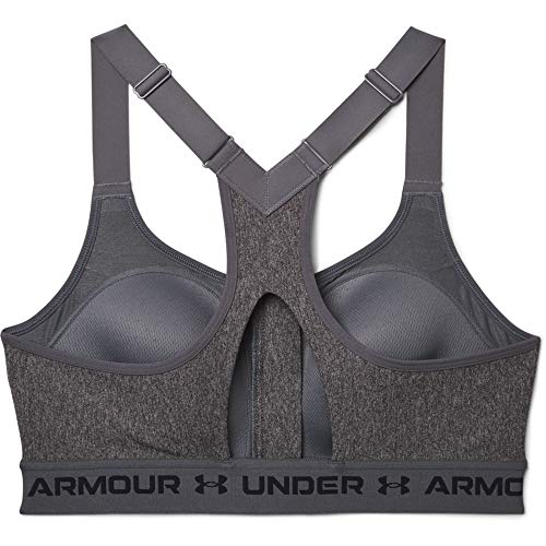 Women's High Crossback Heather Zip Bra