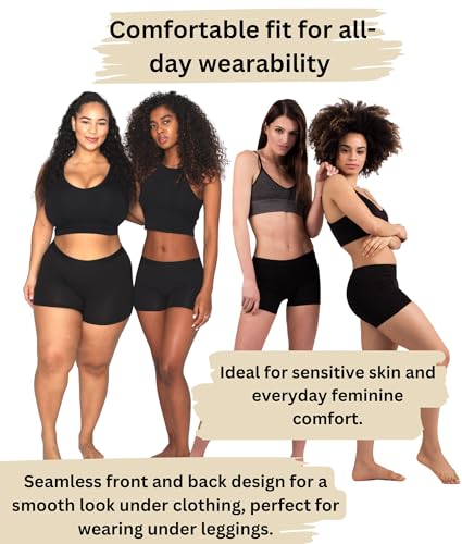 Women’s Cotton Boyshort Underwear Panties – Breathable Underwear for Women, Tagless Boxer Briefs, Seamless Boy Shorts