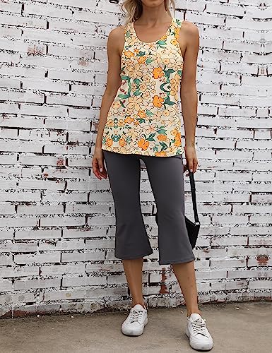 Womens Workout Athletic Tank Tops Loose Gym Yoga Racerback Sleeveless Running Sports Shirts Tops
